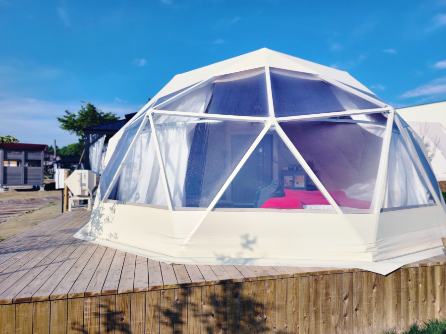 親子で楽しむのに最適！都市公園に設置されるグランピングドームテント